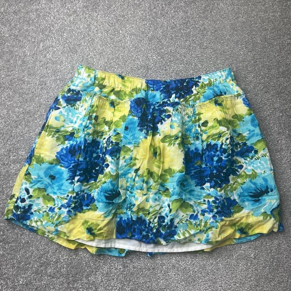 Abercrombie & Fitch Skater Skirt Blue Floral Large